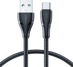 Joyroom S-UC027A9 Braided USB 2.0 Cable USB-C male - USB-A male Black 0.25m