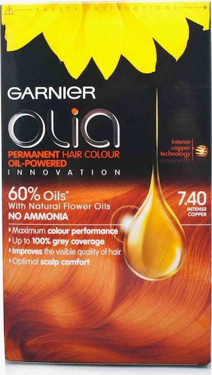 Garnier Olia Βαφή Μαλλιών Χωρίς Αμμωνία 7.40 Intense Copper 60gr