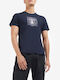 Barbour Ανδρικό T-shirt Navy Μπλε με Στάμπα