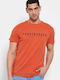 Funky Buddha Herren T-Shirt Kurzarm Paprika Orange