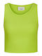 Women's Summer Crop Top Cotton Sleeveless Lime Punch