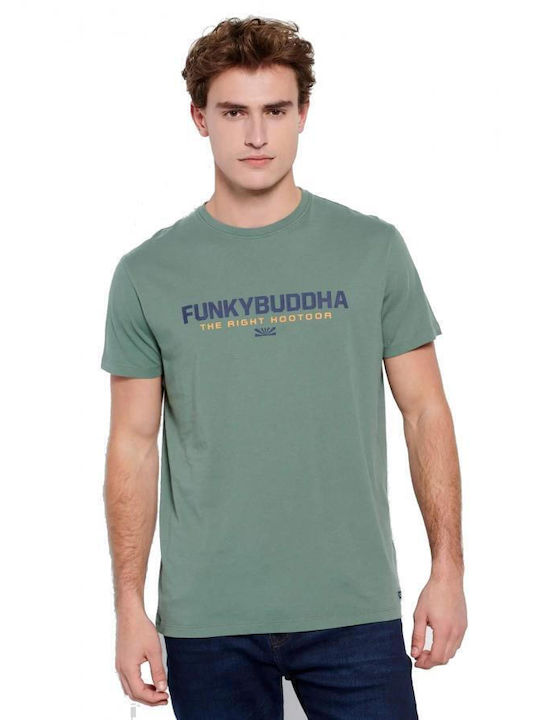 Funky Buddha Herren T-Shirt Kurzarm Dusty Green