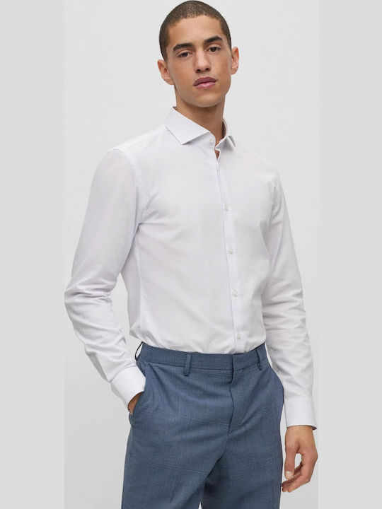 Kason Long-sleeved Cotton Shirt White
