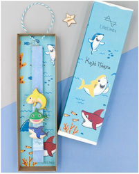 Easter Candle Flat with Box Blue