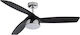 Lucci Air Bronx Chrome Ανεμιστήρας Οροφής 132cm με Φως Μαύρος / Ασημί