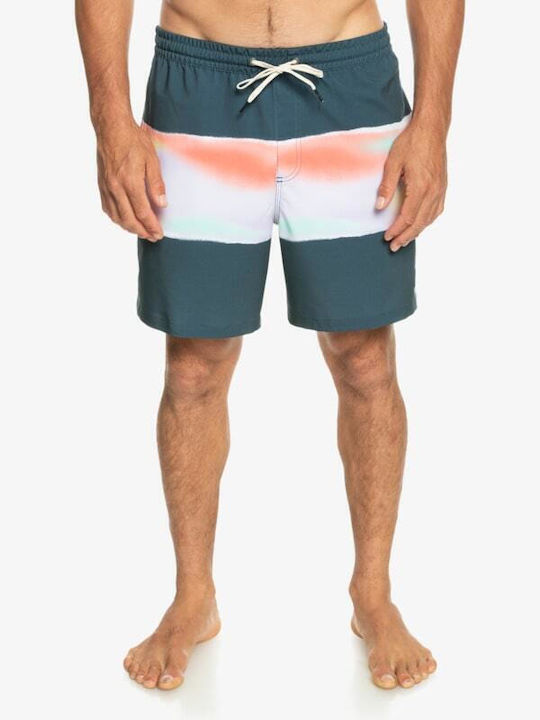 Quiksilver Men's Swimwear Striped Shorts Navy Blue
