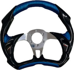 Simoni Racing Three Spoke Car Steering Wheel Blue/Black