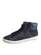 Leather Blue Men's Boots Anatomical with Zipper