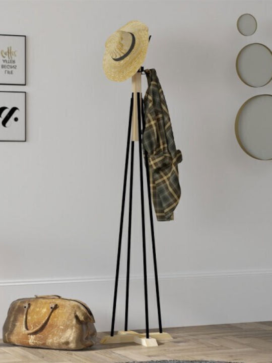 Pakketo Myra Cuiere de podea Metal Negru 40x40x160cm