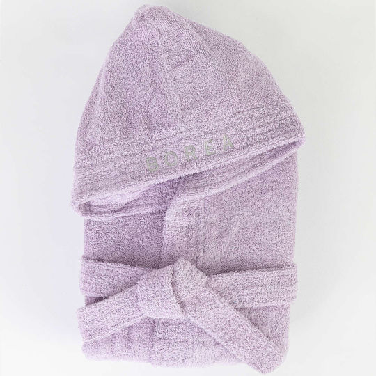 Borea Kids Hooded Bathrobe Teenager Lilac