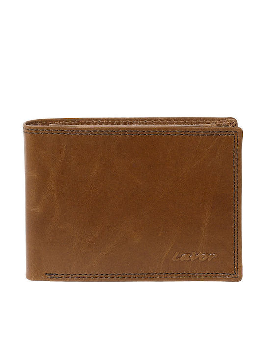 Lavor Δερμάτινο Ανδρικό Πορτοφόλι με RFID Cognac