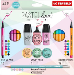 Stabilo Pastellove Μαρκαδόροι Σχεδίου Σετ 35 χρώματα