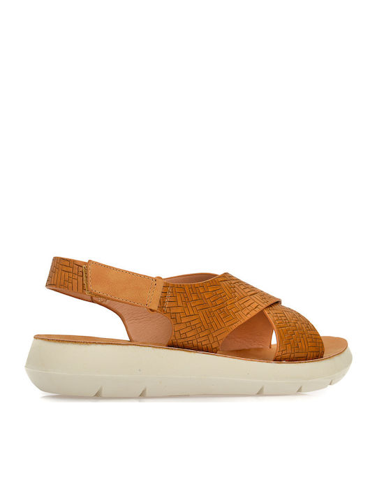 Parex Women's Flat Sandals with Strap in Tabac ...