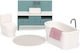 Lundby Σετ Μπάνιου Έπιπλα για Κουκλόσπιτο