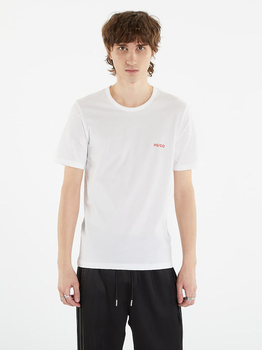 Hugo Boss 3 Pack T-shirt Bărbătesc cu Mânecă Scurtă Alb