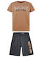 Kinder-Set mit Shorts Sommer 2Stück Braun