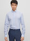 Kason Long-sleeved Cotton Shirt Light Blue