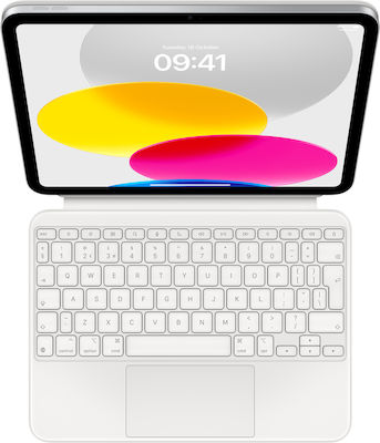 Apple Magic UK Qwerty Flip Cover Σιλικόνης με Πληκτρολόγιο Ασημί (iPad 2022 10.9'')