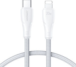Joyroom S-CL020A11 Împletit USB-C la Cablu Lightning 20W Alb 1.2m