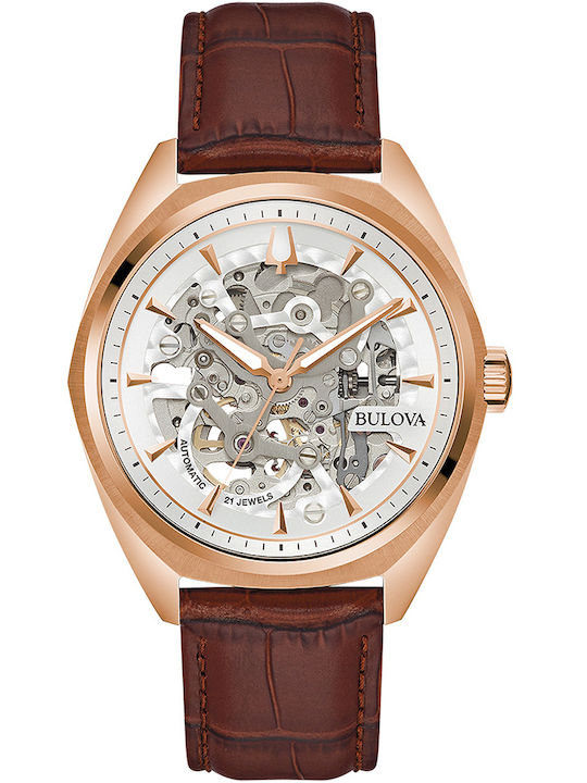 Bulova Uhr Automatik mit Lederarmband Bulova Uhr Automatik mit Lederarmband