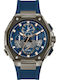 Bulova Series X Men's Watch 44.5mm Chronograph Battery with Blue Rubber Strap