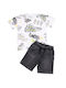 Trax Kids Set with Shorts Summer 2pcs White