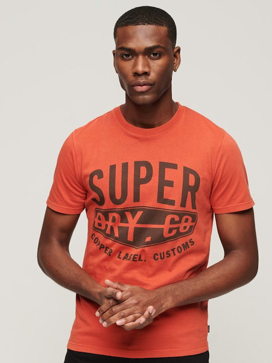 Superdry Vintage Copper Label Herren T-Shirt Kurzarm Orange