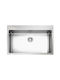 Apell Linear Plus Ένθετος Νεροχύτης Inox Σατινέ Μ75xΠ51cm Ασημί