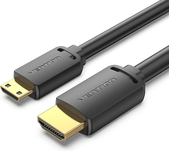 Vention HDMI 2.0 Premium High Speed 4K 60Hz HDR Cable mini HDMI male - HDMI male 2m Μαύρο