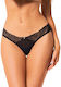 Obsessive Bella Rou Panties Femei Chilot Sexy Negru