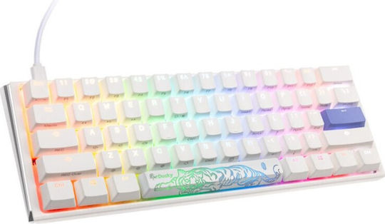 Ducky One 3 Classic Mini Gaming Μηχανικό Πληκτρολόγιο 60% με Cherry MX Brown διακόπτες και RGB φωτισμό (Αγγλικό US) Pure White