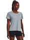 Under Armour Rush Energy Core Γυναικείο Αθλητικό T-shirt Γκρι