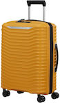 Samsonite Upscape Cabin Travel Suitcase Hard Yellow with 4 Wheels Height 55cm.