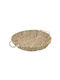 Inart Natural Decorative Basket Wicker with Handles Beige 43x36x7cm