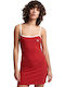 Superdry Καλοκαιρινό Mini Φόρεμα Κόκκινο