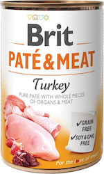 Brit Paté & Meat Umedă pentru Câini Câine cu Curcan fără Cereale în Conservă 1 x 400gr.