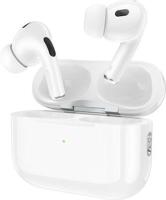 Hoco EW47 Earbud Bluetooth Handsfree Ακουστικά με Θήκη Φόρτισης Λευκά