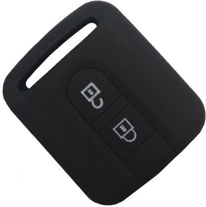 Silicone Car Key Cover Case with 2 Buttons for Nissan Black