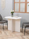Table Dining Room Extendable Wooden White 60(+30)x47x74cm