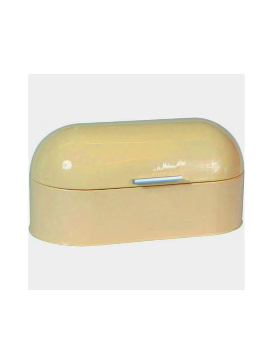 Marva Metallic Bread Box with Lid Beige 44x21x22cm 489019