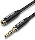 Vention Καλώδιο Ήχου TRRS 3.5mm male - 3.5mm female Μαύρο 5m με Επίχρυσους Ακροδέκτες BHCBJ