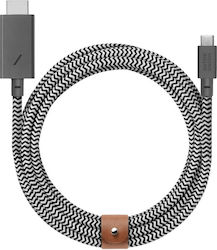 Native Union Braided Cable HDMI male - USB-C male 3m Zebra