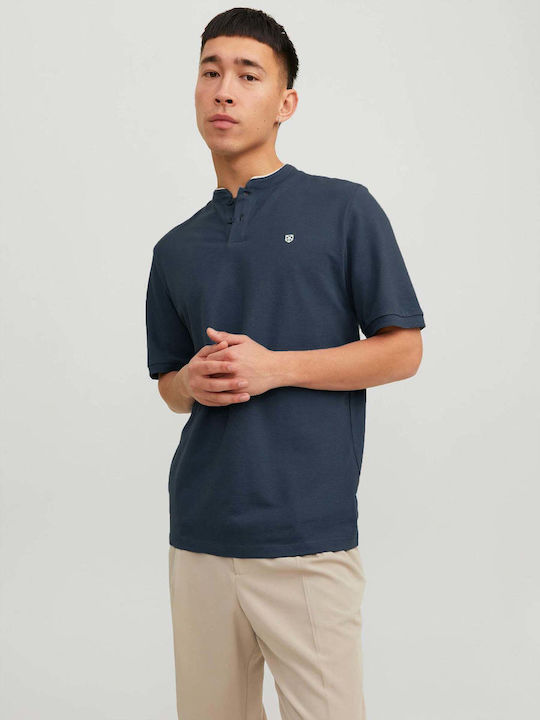 Jack & Jones Kurzarm Herrenbluse Blau