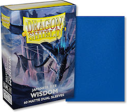 Dragon Shield Japanese Size Dual Matte Wisdom Card Sleeves 60τμχ Blue