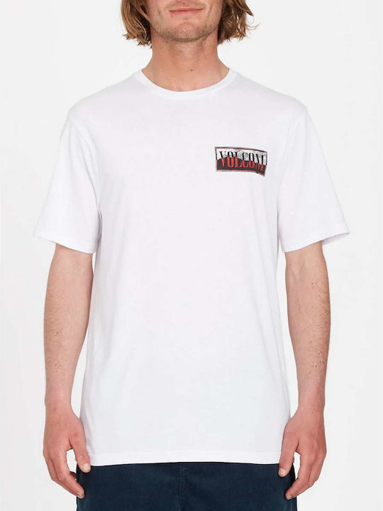 Volcom Surf Vitals Jack Robinson Ανδρικό T-shirt Λευκό με Στάμπα