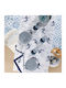 Kentia Покривка за маса Памучна Koi Blue / Ecru 140x180бр