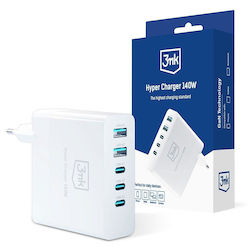 3MK Hypercharger Gan Adaptor De Perete 140W