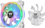 Thermaltake SWAFAN 14 RGB Case Fan 140mm με Σύνδεση 9-Pin 3τμχ Premium Edition White