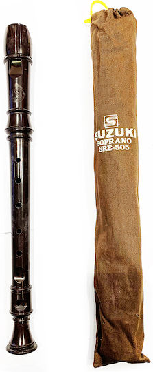 Suzuki Soprano Plastic Recorder Baroque Black
