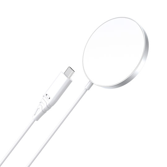 Choetech Ladegerät mit integriertem Kabel USB-C 15W Weißs (T518-F)